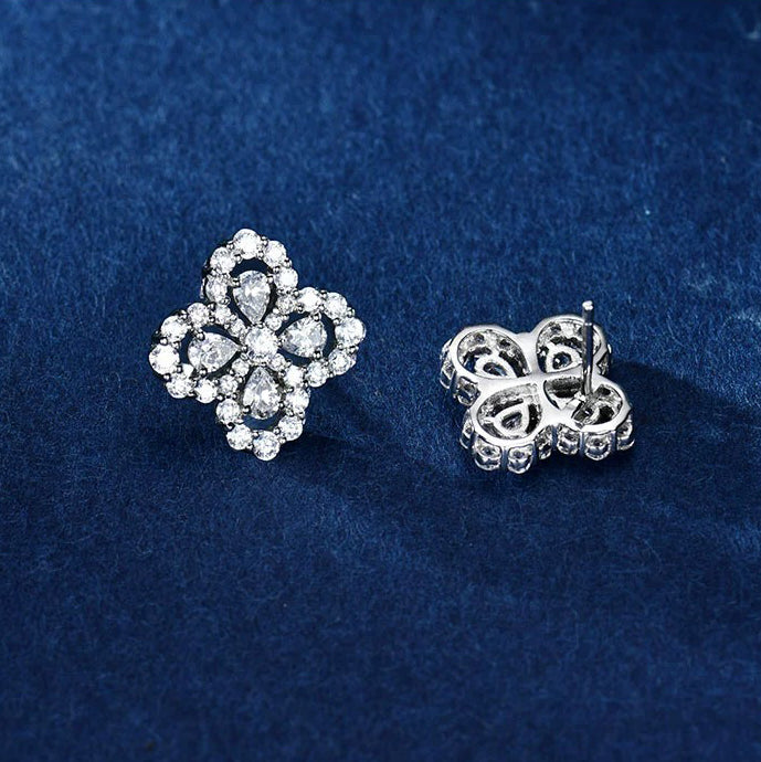 [Raffine]LOOP EARRINGS FULL MOTIF DIAMOND 16MM