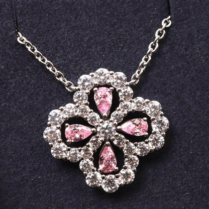 [Raffine] COLLAR DE LAZO CON MOTIVO COMPLETO DE DIAMANTE DE 16 MM EN MÚLTIPLES COLORES
