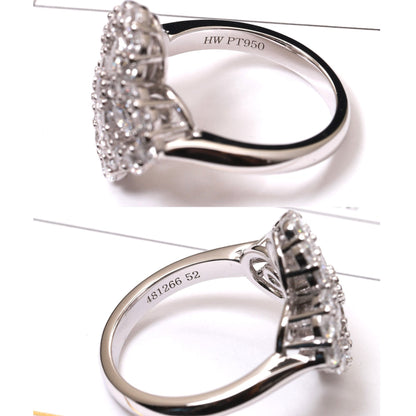 [Raffine] ANILLO DE ARO CON MOTIVO COMPLETO DE DIAMANTE, 16 MM, PLATA