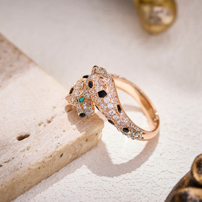 [Raffine]PANTHERE DOUBLE HEADED FULL DIAMOND  RING