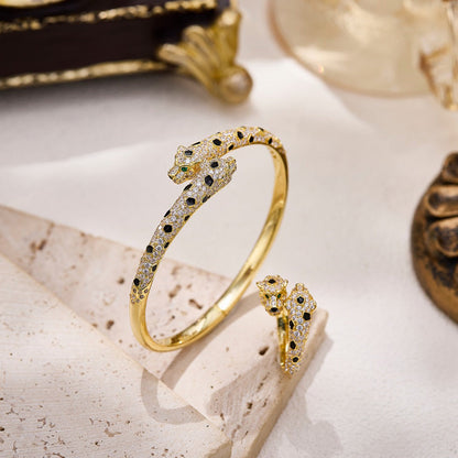 [Raffine]PANTHERE DOUBLE HEADED FULL DIAMOND  RING