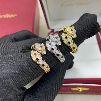 [Raffine]PANTHERE DOUBLE HEADED FULL DIAMOND  RING
