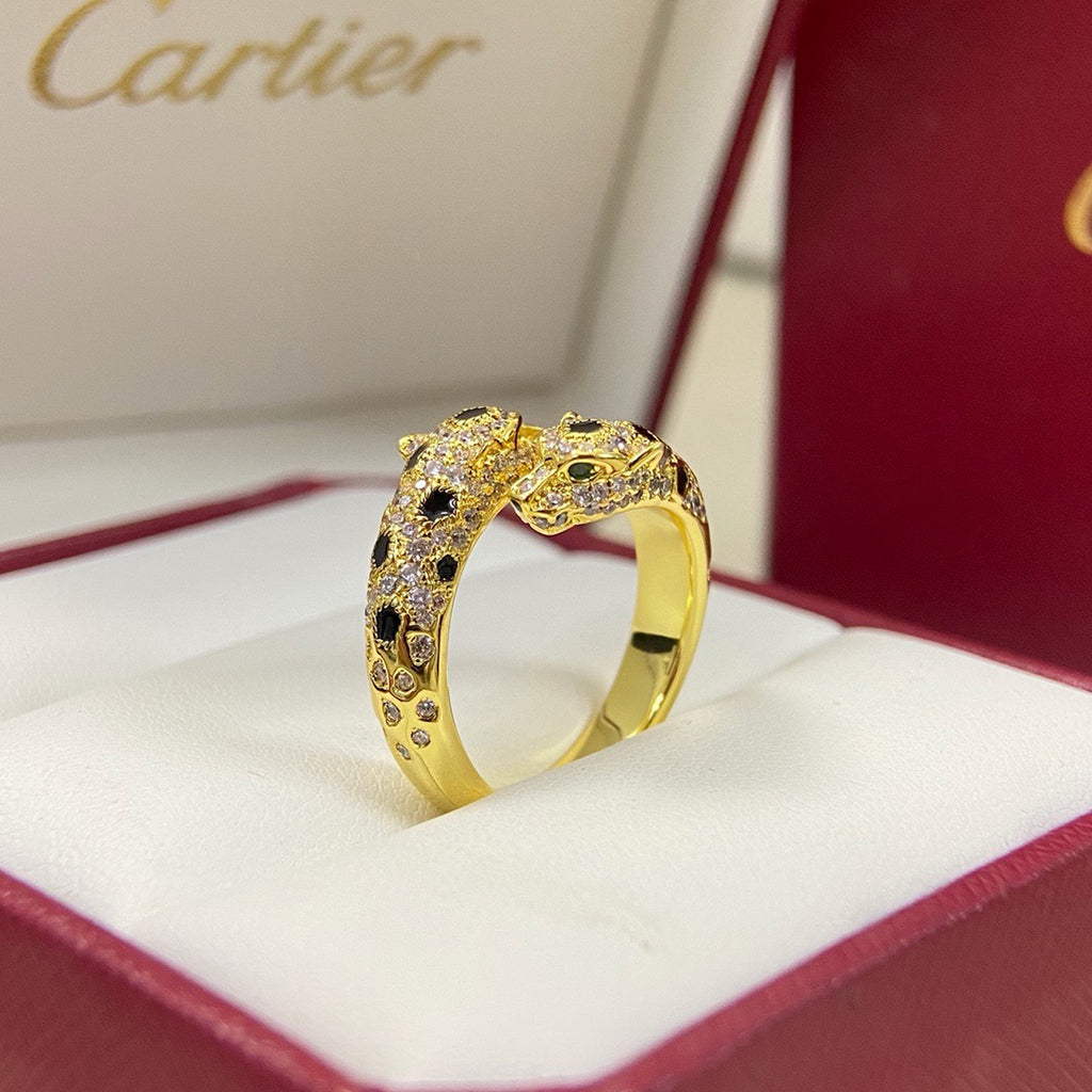 [Raffine]PANTHERE DOUBLE HEADED FULL DIAMOND  RING