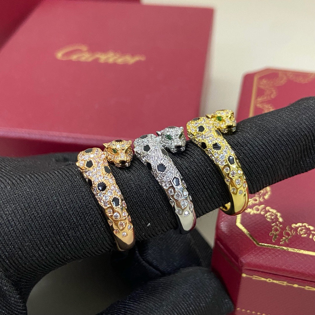 [Raffine]PANTHERE DOUBLE HEADED FULL DIAMOND  RING
