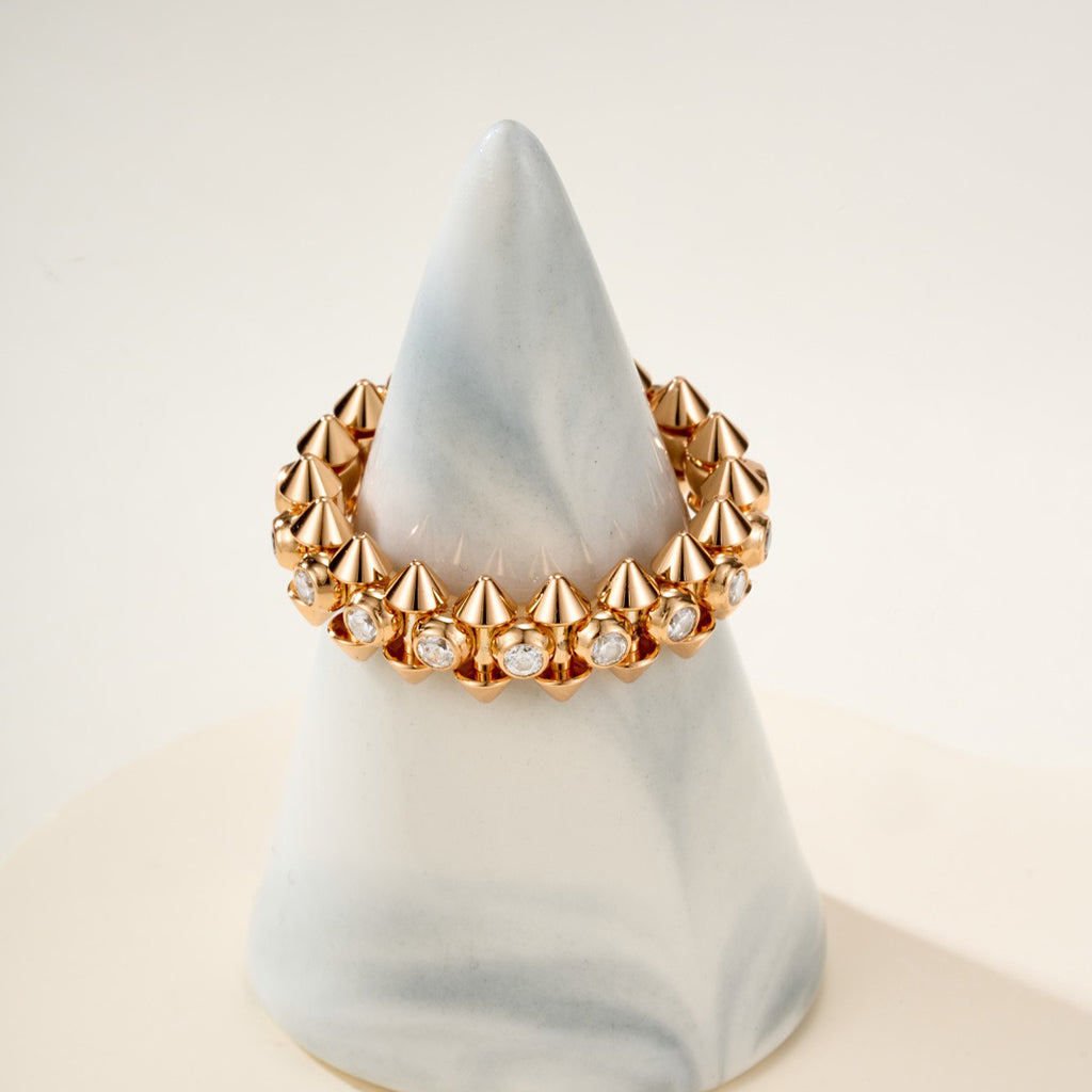 [Raffine]CLASH 6.8MM DIAMOND MEDIUM RING