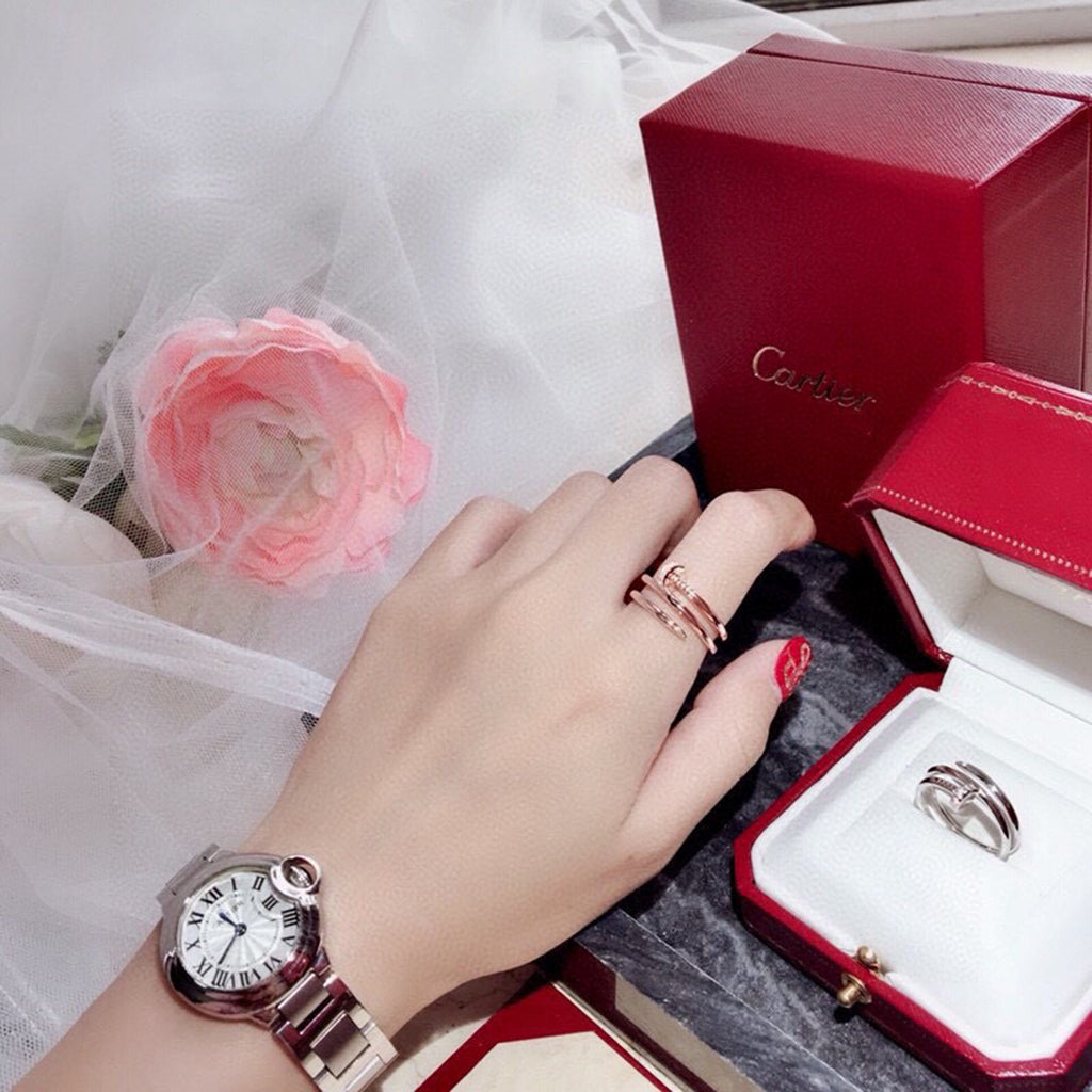 [Raffine]JUSTE RING 4.8MM HALF DIAMOND