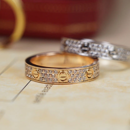 [Raffine]LOVE RING 4.0MM DIAMOND PAVED
