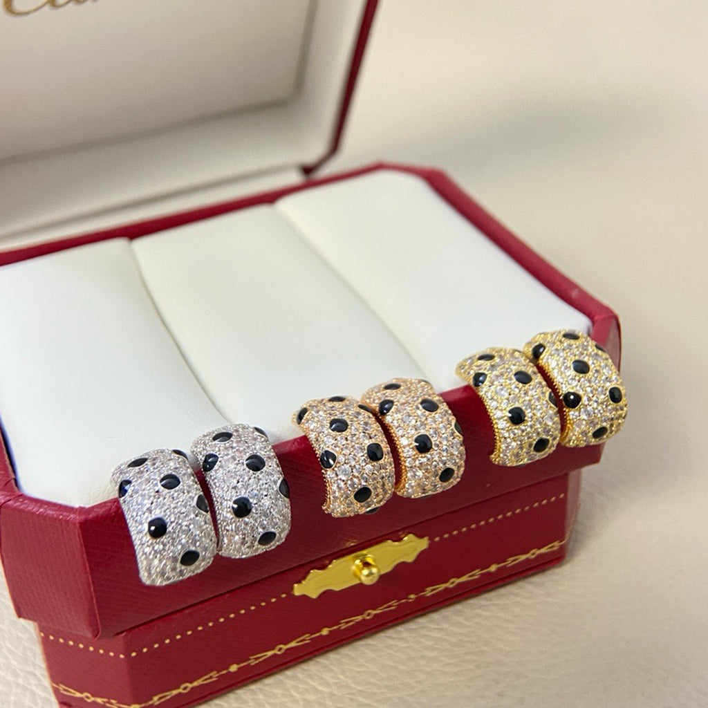 [Raffine]PANTHERE MINI FULL DIAMOND EARRINGS