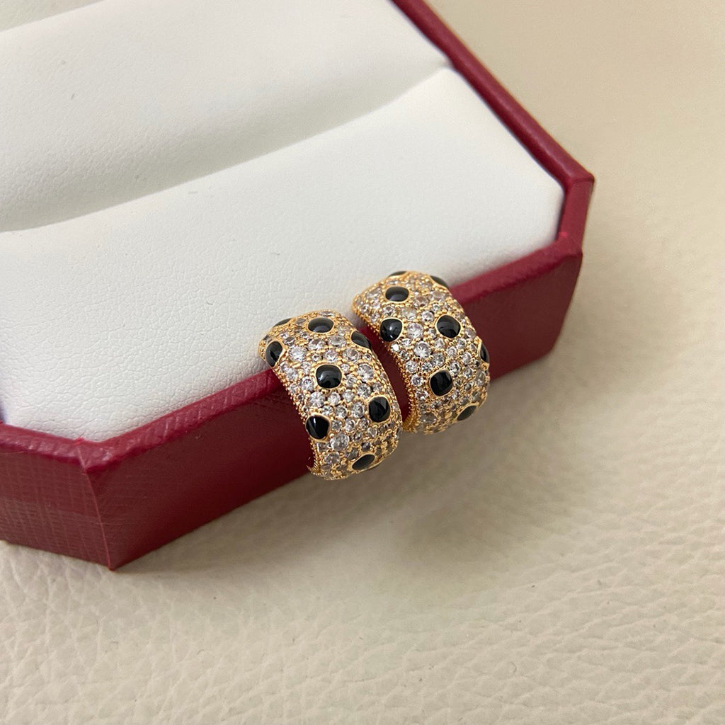[Raffine]PANTHERE MINI FULL DIAMOND EARRINGS