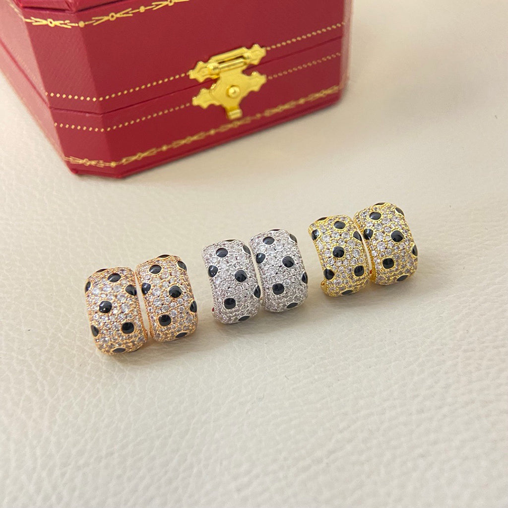 [Raffine]PANTHERE MINI FULL DIAMOND EARRINGS