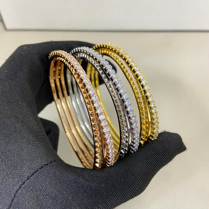 [Raffine]ETINCELLE HALF-PAVED DIAMOND BRACELET