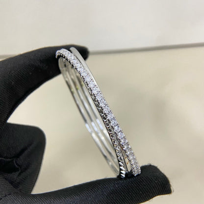 [Raffine]ETINCELLE HALF-PAVED DIAMOND BRACELET
