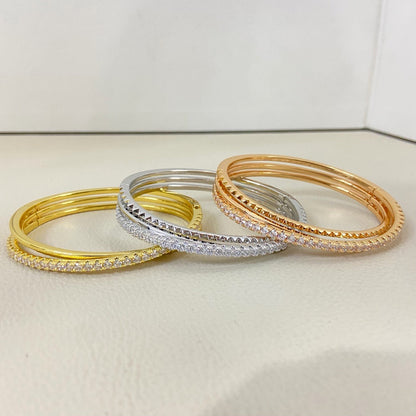 [Raffine]ETINCELLE HALF-PAVED DIAMOND BRACELET