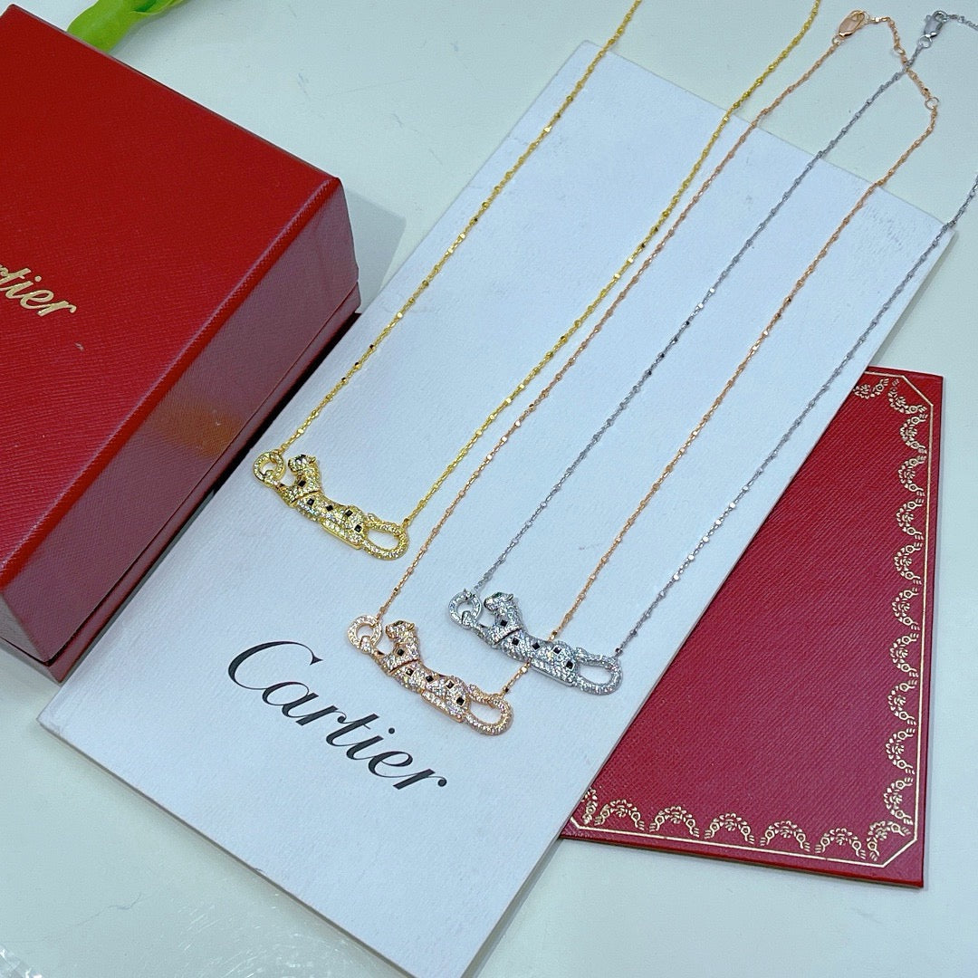 [Raffine]PANTHERE PAVED DIAMOND NECKLACE