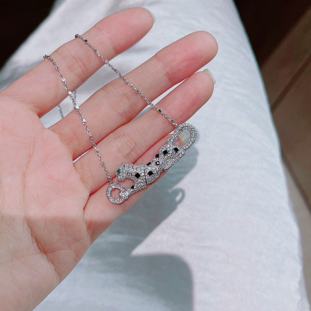 [Raffine]PANTHERE PAVED DIAMOND NECKLACE