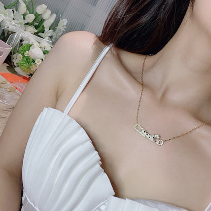 [Raffine]PANTHERE PAVED DIAMOND NECKLACE