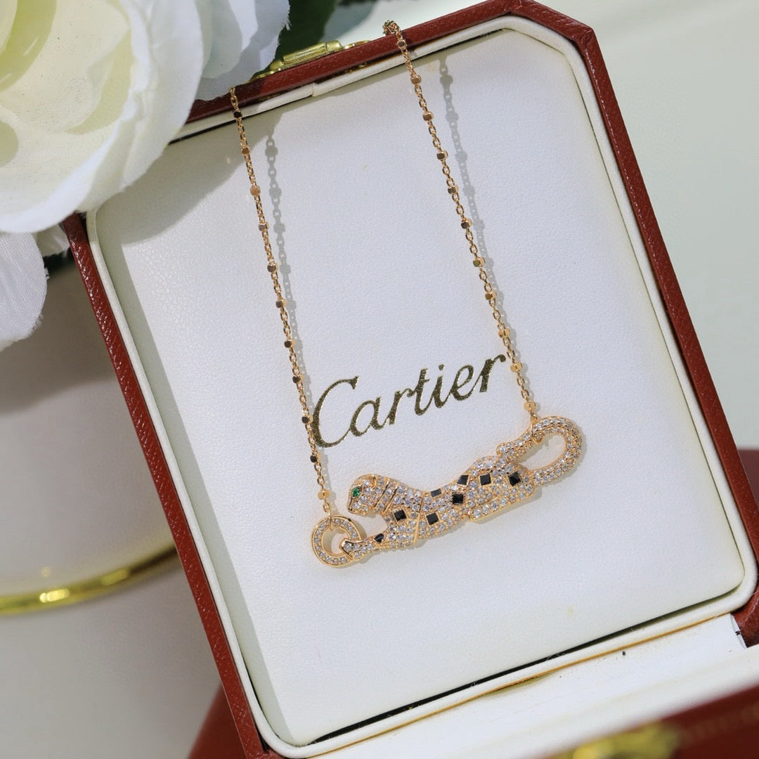 [Raffine]PANTHERE PAVED DIAMOND NECKLACE