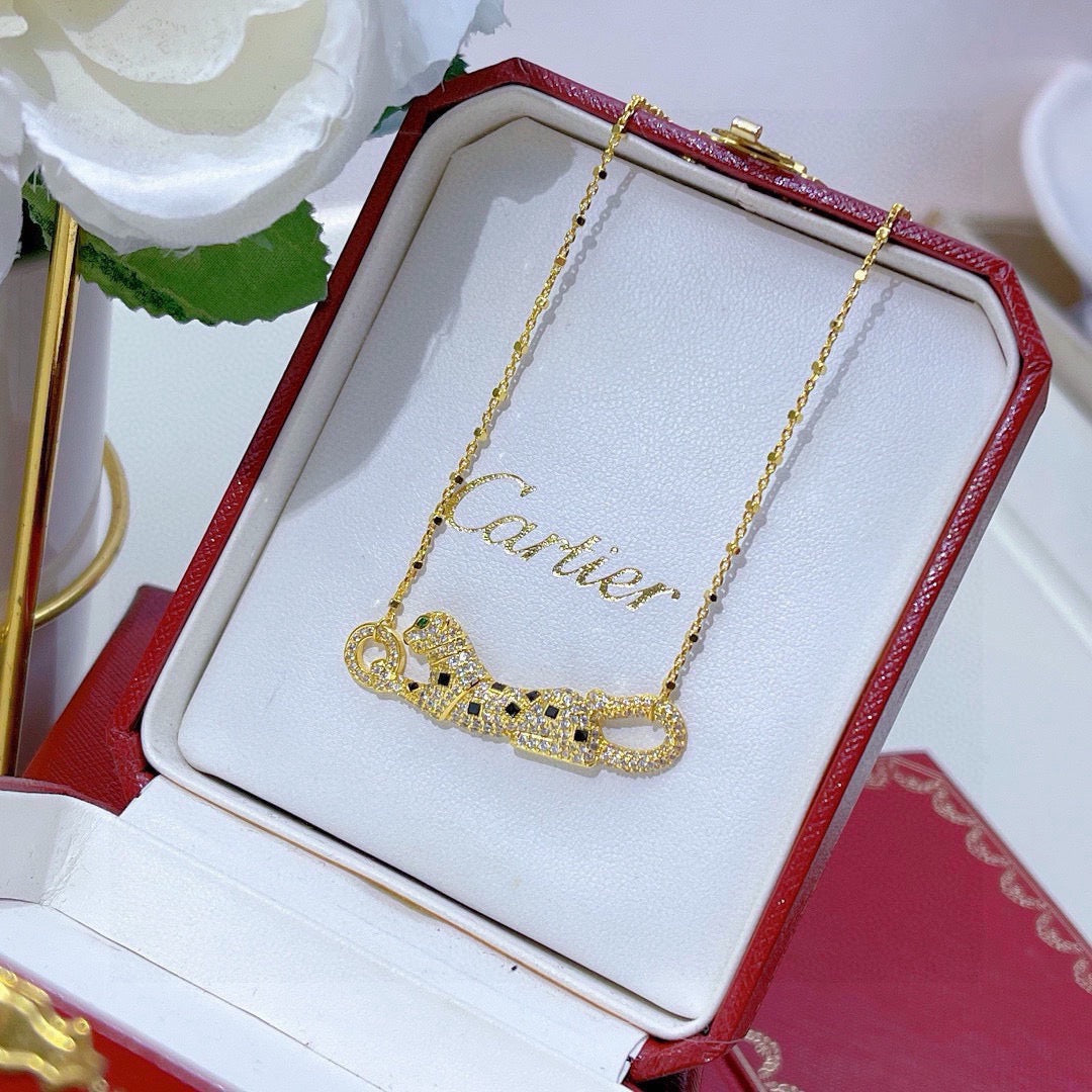 [Raffine]PANTHERE PAVED DIAMOND NECKLACE