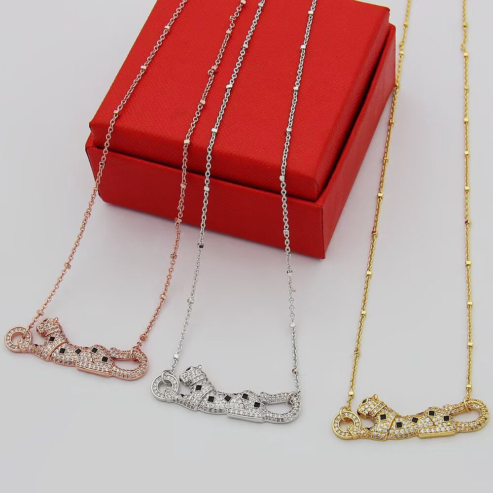 [Raffine]PANTHERE PAVED DIAMOND NECKLACE