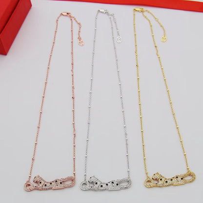[Raffine]PANTHERE PAVED DIAMOND NECKLACE