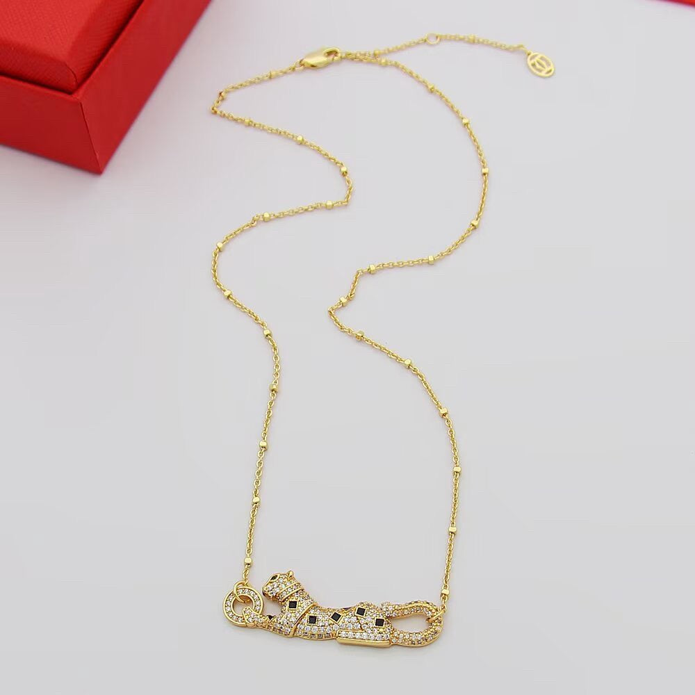 [Raffine]PANTHERE PAVED DIAMOND NECKLACE