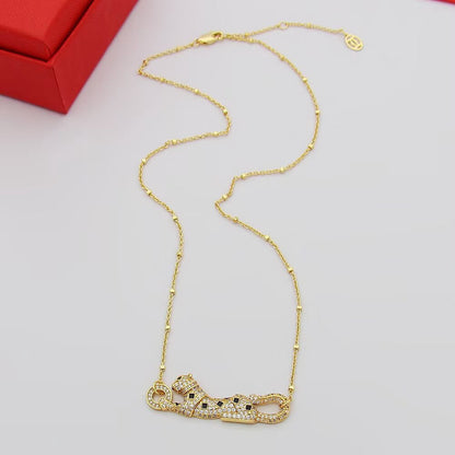 [Raffine]PANTHERE PAVED DIAMOND NECKLACE