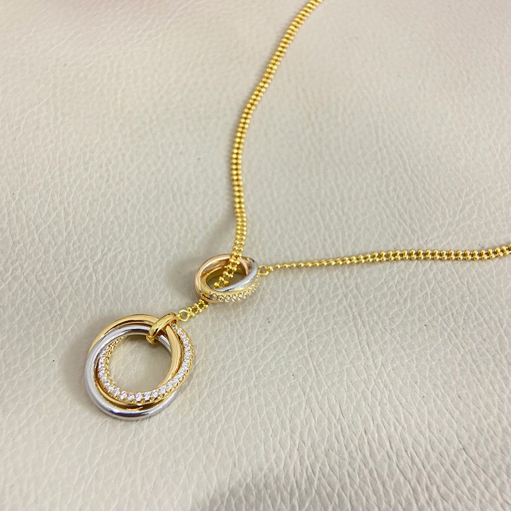 [Raffine]TRINITY DIAMONDS NECKLACE
