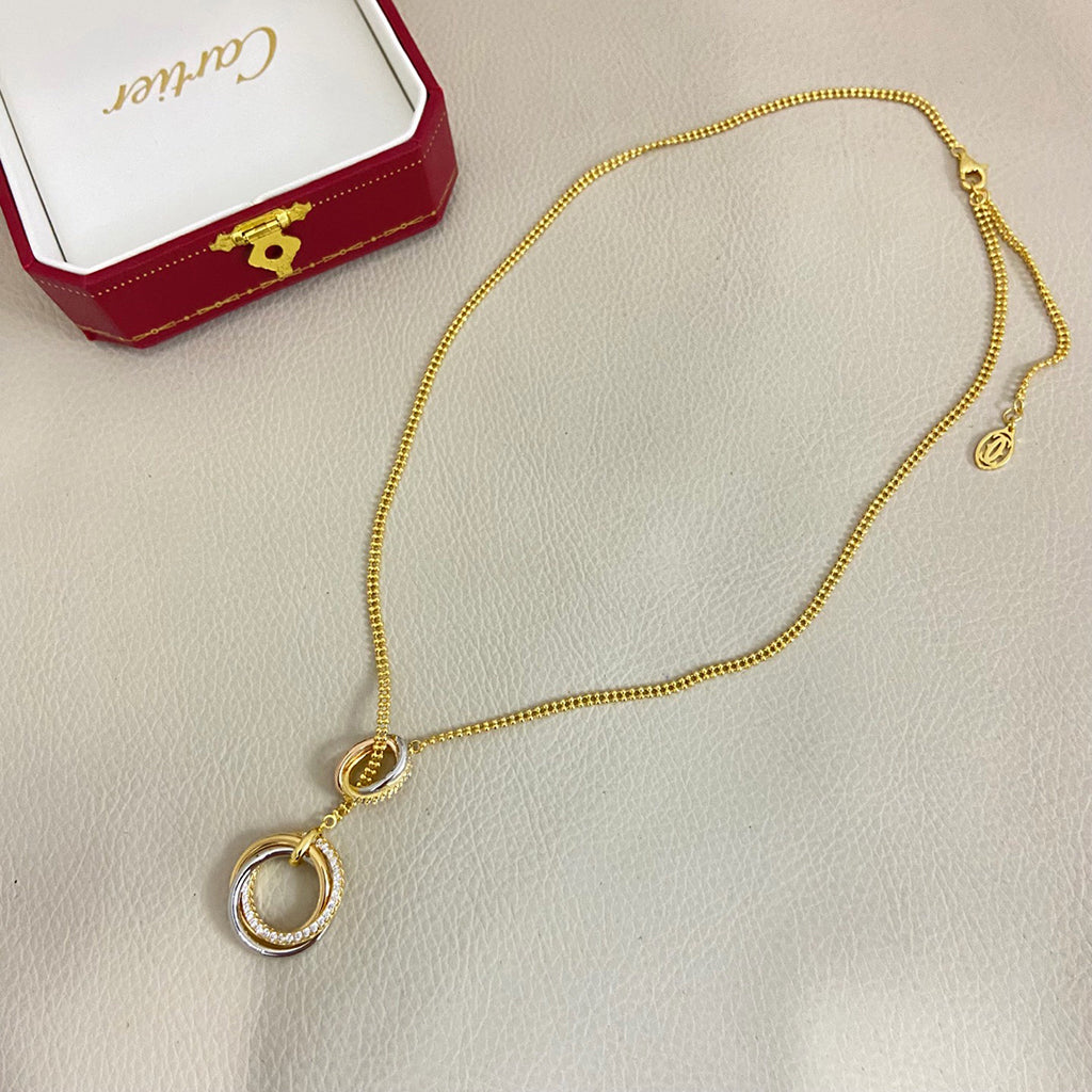 [Raffine]TRINITY DIAMONDS NECKLACE