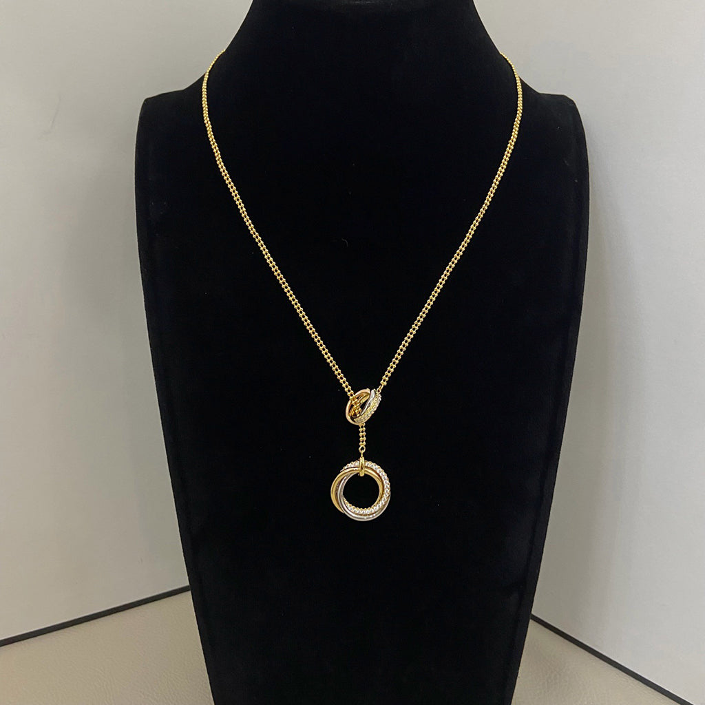 [Raffine]TRINITY DIAMONDS NECKLACE