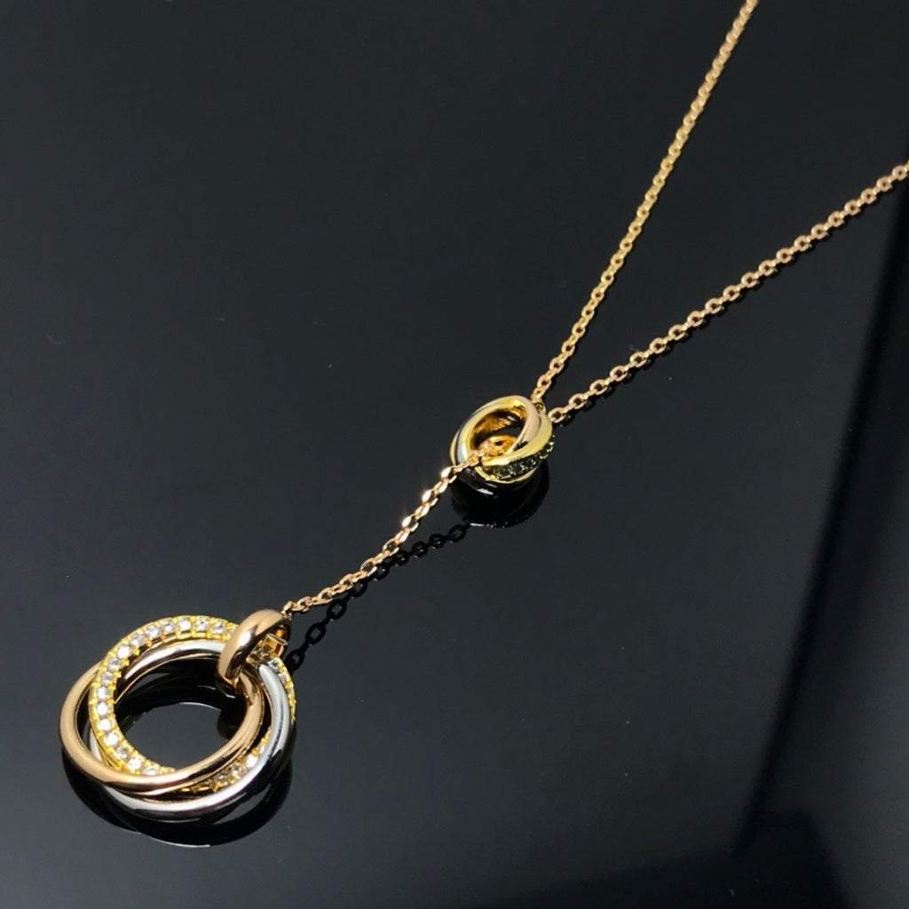 [Raffine]TRINITY DIAMONDS NECKLACE