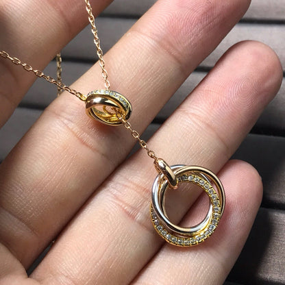 [Raffine]TRINITY DIAMONDS NECKLACE