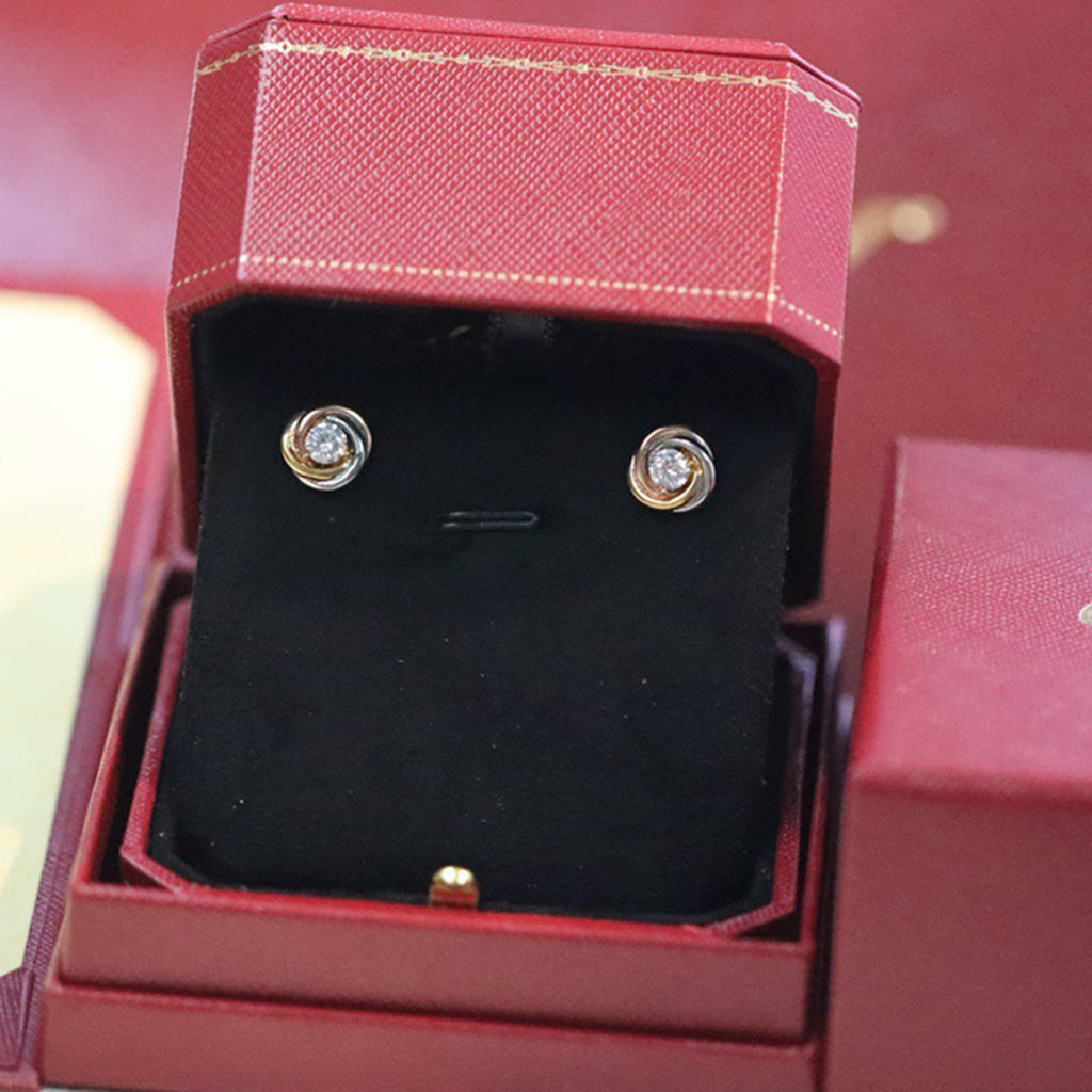 [Raffine]TRINITY STUD DIAMOND EARRINGS