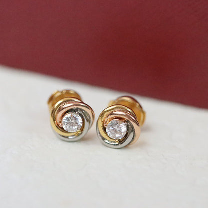 [Raffine]TRINITY STUD DIAMOND EARRINGS
