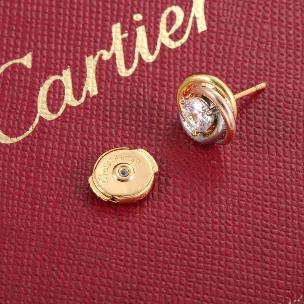 [Raffine]TRINITY STUD DIAMOND EARRINGS