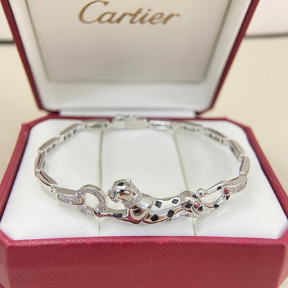 [Raffine]PANTHERE HALF DIAMOND ON CHAIN BRACELET