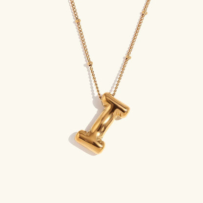 [Raffine]Balloon Gold Initial Necklace