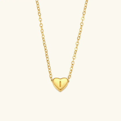 [Raffine]Heart Initial Gold Necklace