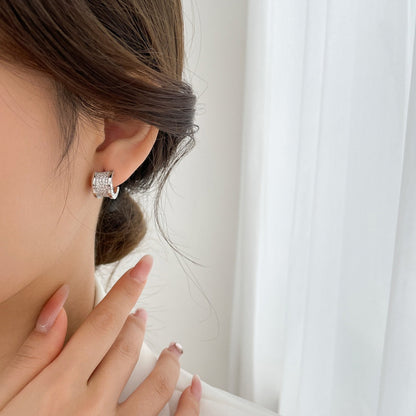[Raffine]ZERO 1 DIAMOND PAVED EARRINGS