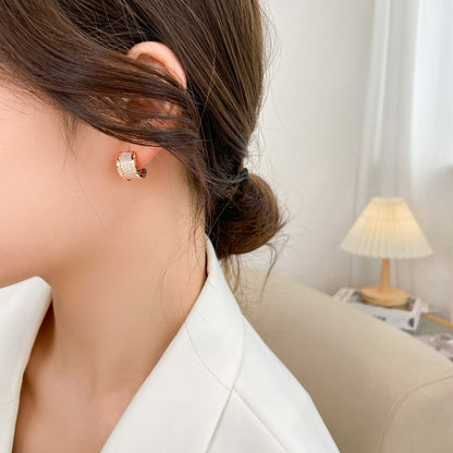 [Raffine]ZERO 1 DIAMOND PAVED EARRINGS