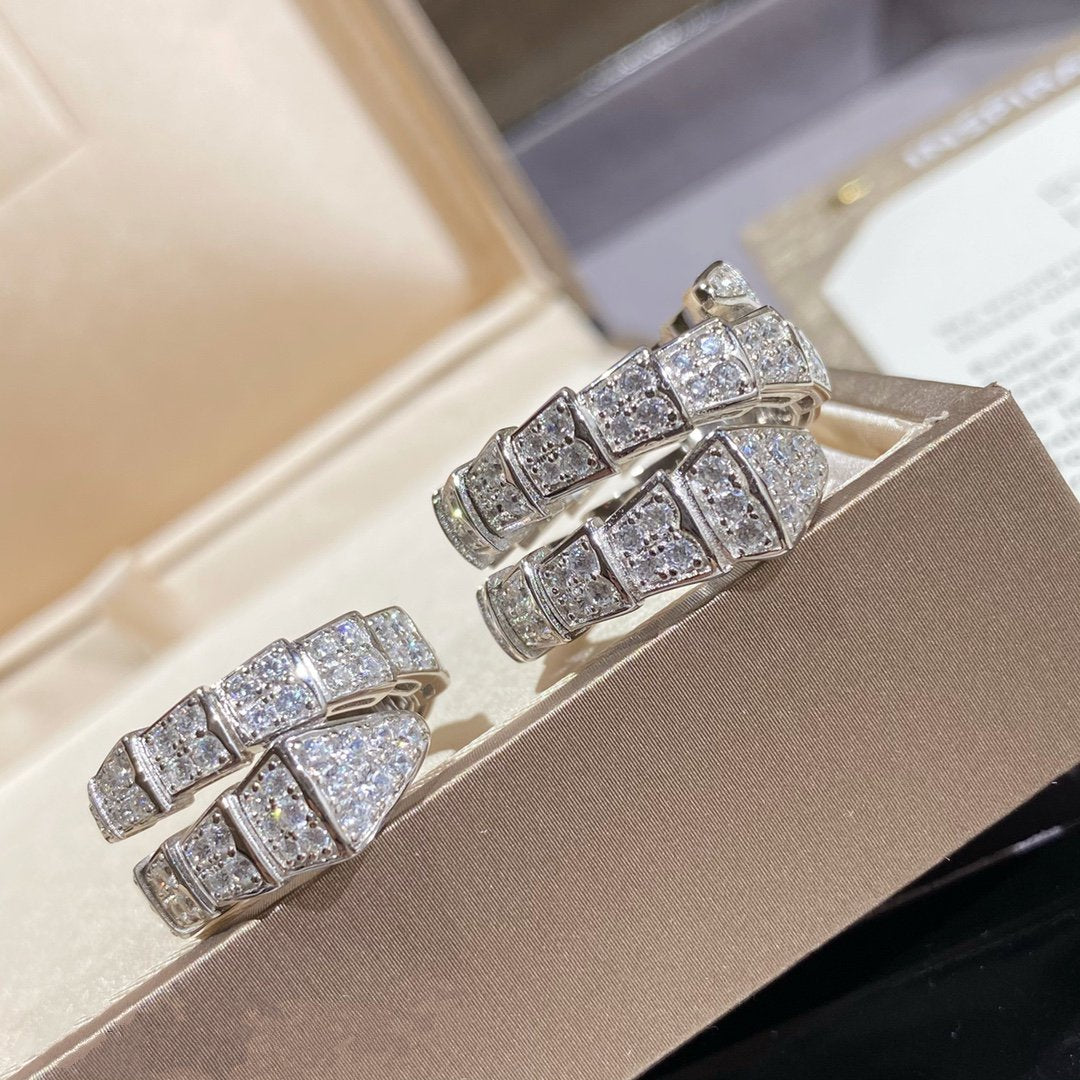 [Raffine]ANILLO DOBLE SERPENTI PLATA CON PAVÉ DE DIAMANTES