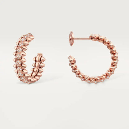 [Raffine]CLASH 6.4MM FULL DIAMOND SMALL EARRINGS