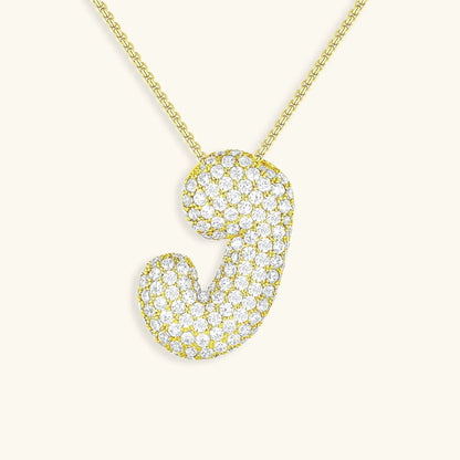 [Raffine]Bubble Initial Diamond Necklace