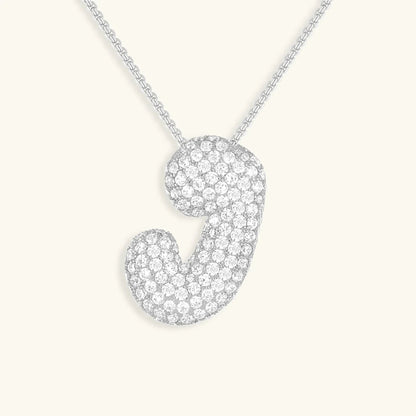 [Raffine]Bubble Initial Diamond Necklace