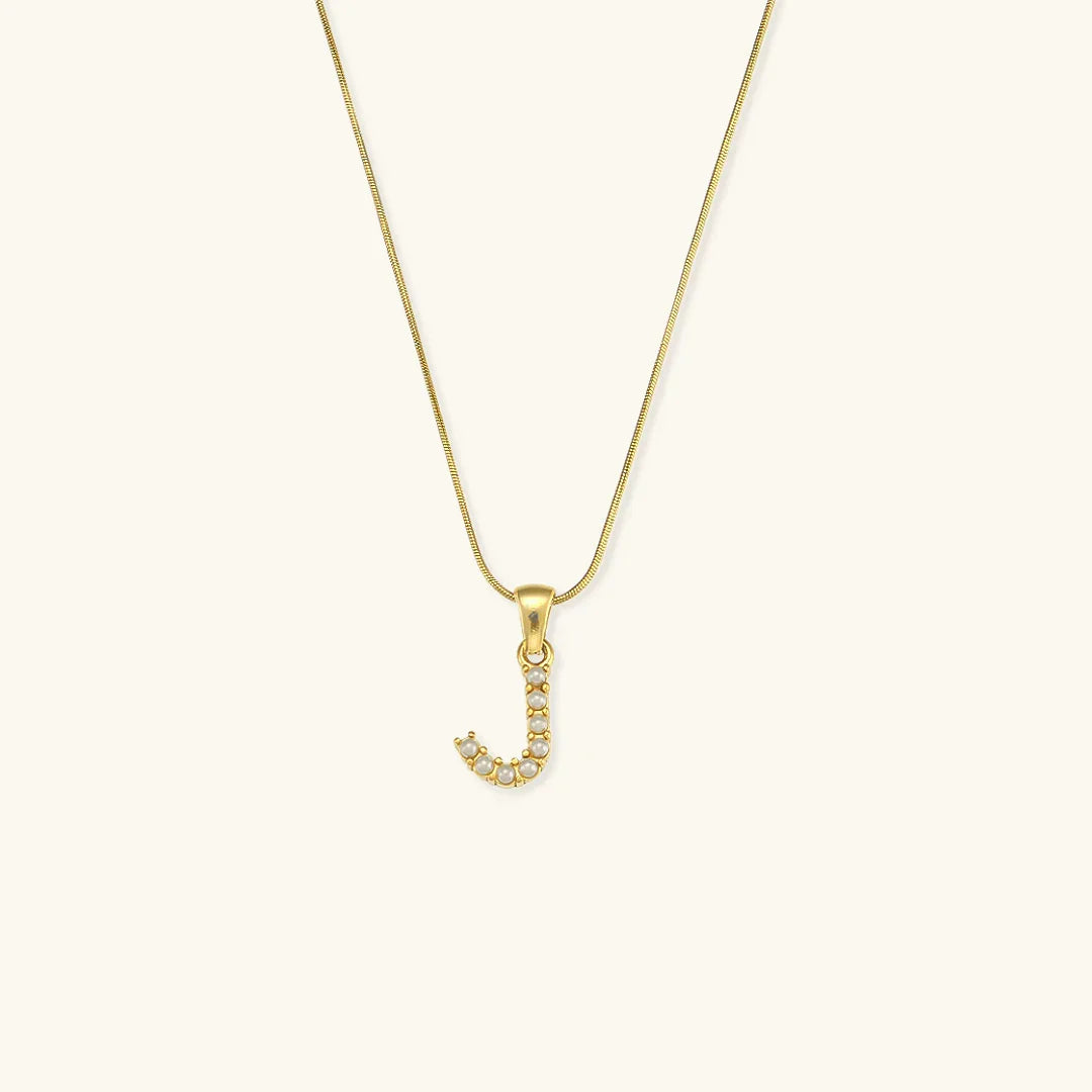[Raffine]Augustine Initial Letter Pearl Necklace