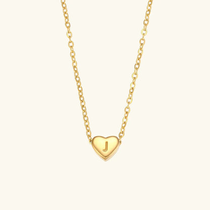 [Raffine]Heart Initial Gold Necklace