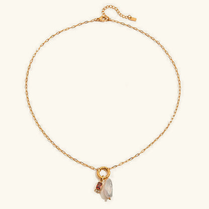 [Raffine]Caitlin Birthstone Pearl Necklace