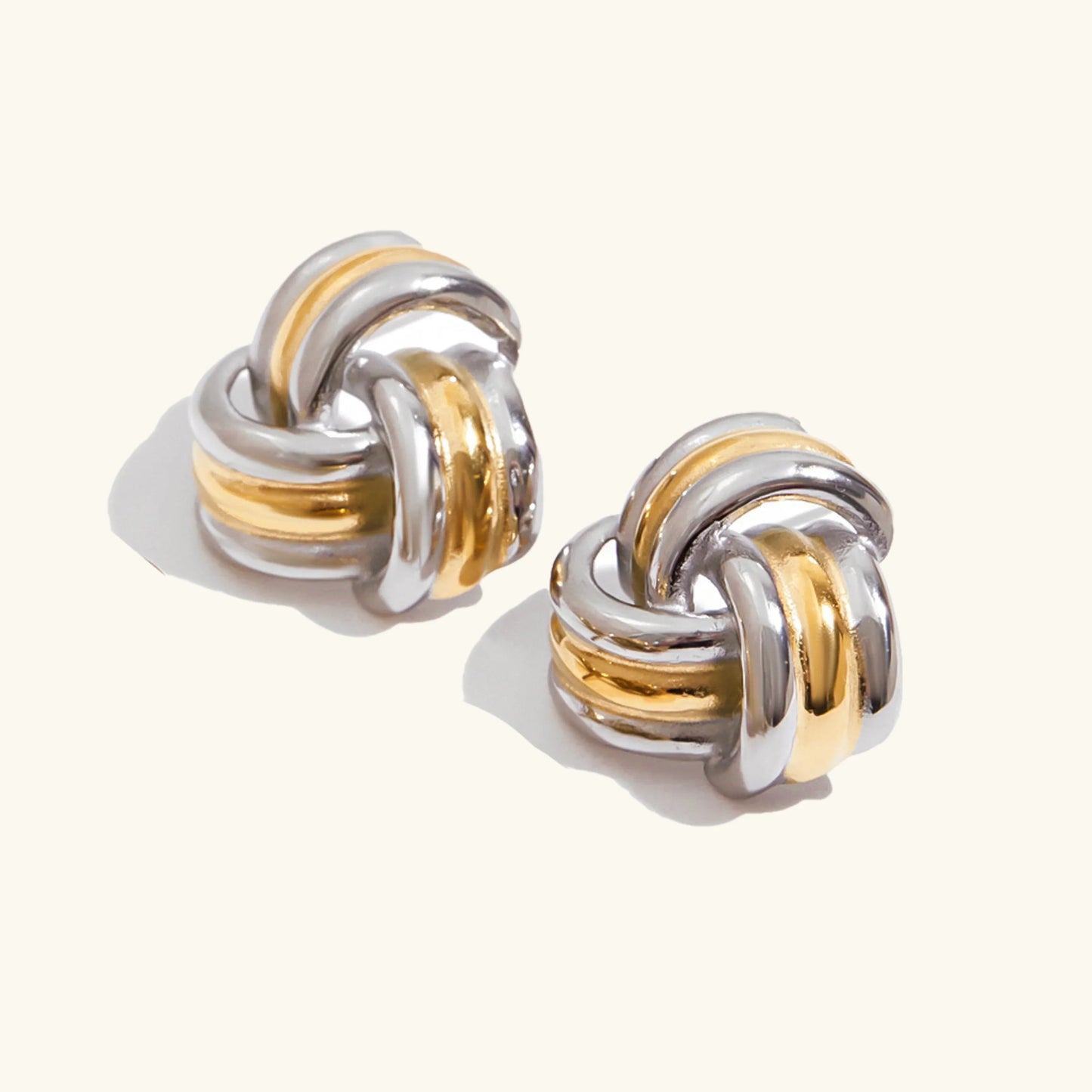 [Raffine]Avielle Chunky Gold Knot Earrings