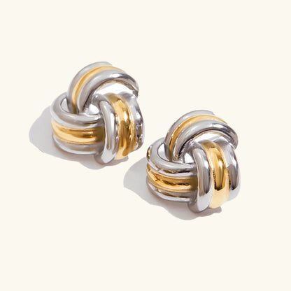 [Raffine]Avielle Chunky Gold Knot Earrings