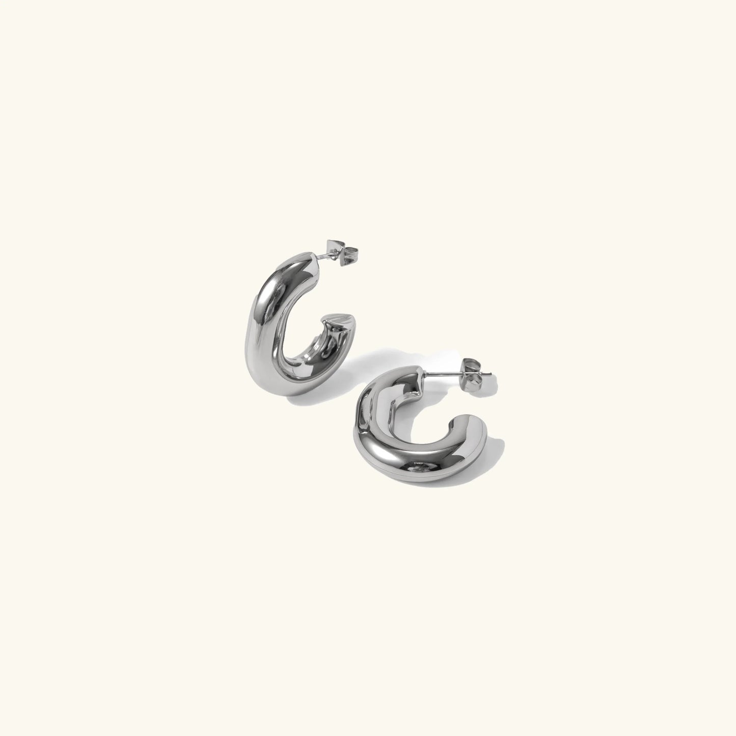 [Raffine]Alera Silver Hoops