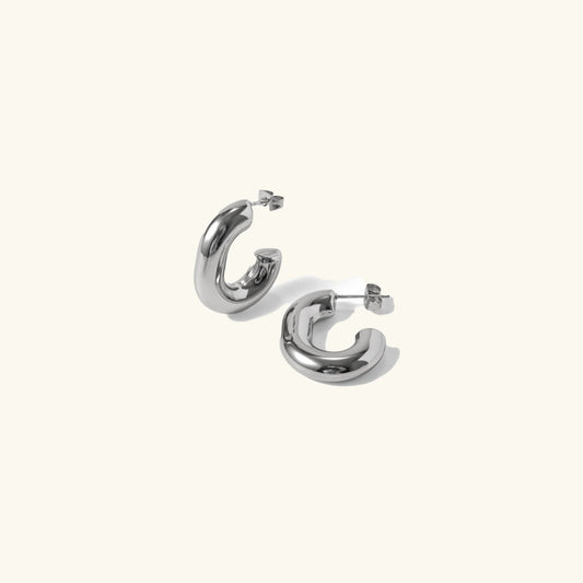 [Raffine]Alera Silver Hoops